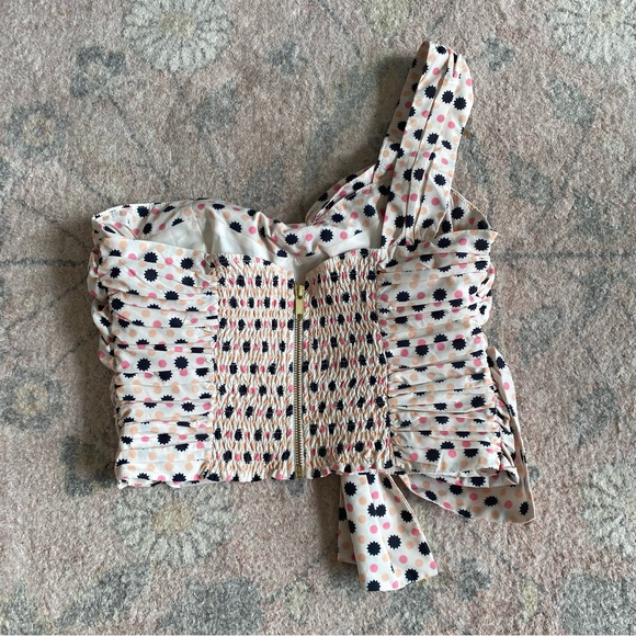 Anthropologie- Maeve Bow- Tie One Shoulder Top - Picture 7 of 14